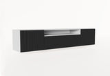 LENONA TV asztal, 200x42x41, fehér/fekete -  - 0