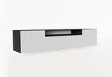 LENONA TV asztal, 200x42x41, fekete/fehér -  - 0