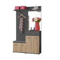SMARCO 2 előszoba összeállítás, 120x203x32, antracit/tölgy artisan -  - 0