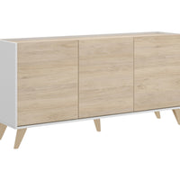 NESTE komód, 155x75x43, fehér/természetes -  - 0