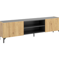 ASTRALO TV asztal, 161x45,2x35, grafit/nordic -  - 0