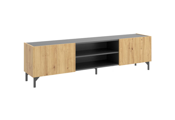 ASTRALO TV asztal, 161x45,2x35, grafit/nordic -  - 0