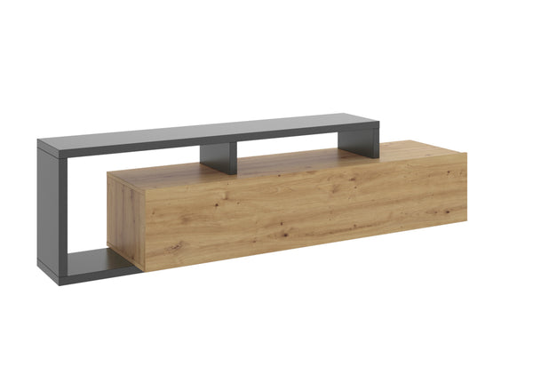 KRAME TV asztal, 165x46,8x40, grafit/nordic -  - 0