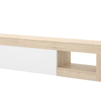 LEBON TV asztal, 204x48x42, barna/fehér fényes -  - 0