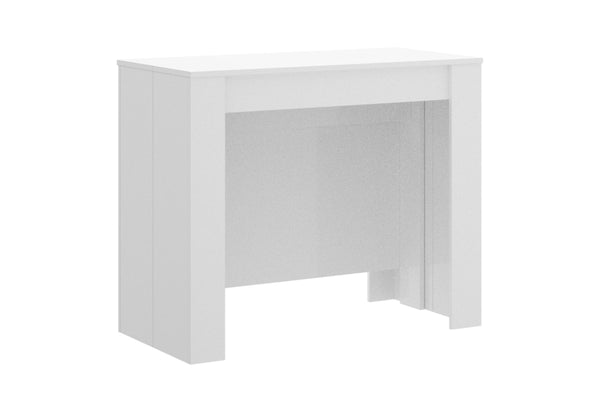 KIONAR szétnyitható étkezőasztal, 90x77x54-239, fehér fényes -  - 0