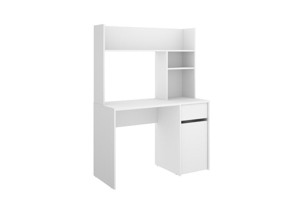 BALI íróasztal polccal, 110,3x152,2x50,2, fehér -  - 0