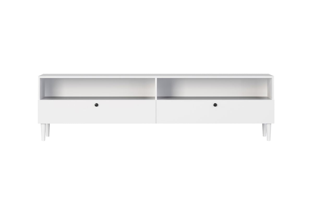 DEMONA TV asztal, 200x58x40, fehér -  - 0
