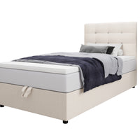 KING P kárpitozott boxspring ágy + fedőmatrac, 80x200, cosmic 10 -  - 0