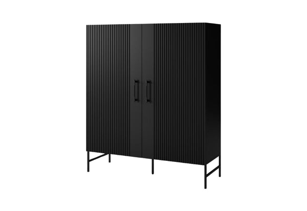RAFTIS magas komód, 122x140x42, fekete -  - 0