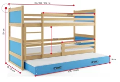 Patrová postel FIONA 3 + matrace + rošt ZDARMA