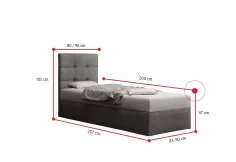 Čalouněná jednolůžková postel DOUBLE 2