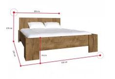 Manželská postel COLORADO L-2 + matrace + rošt 180x200 cm