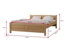 Vyvýšená postel ANGEL + matrace + rošt 160x200 cm