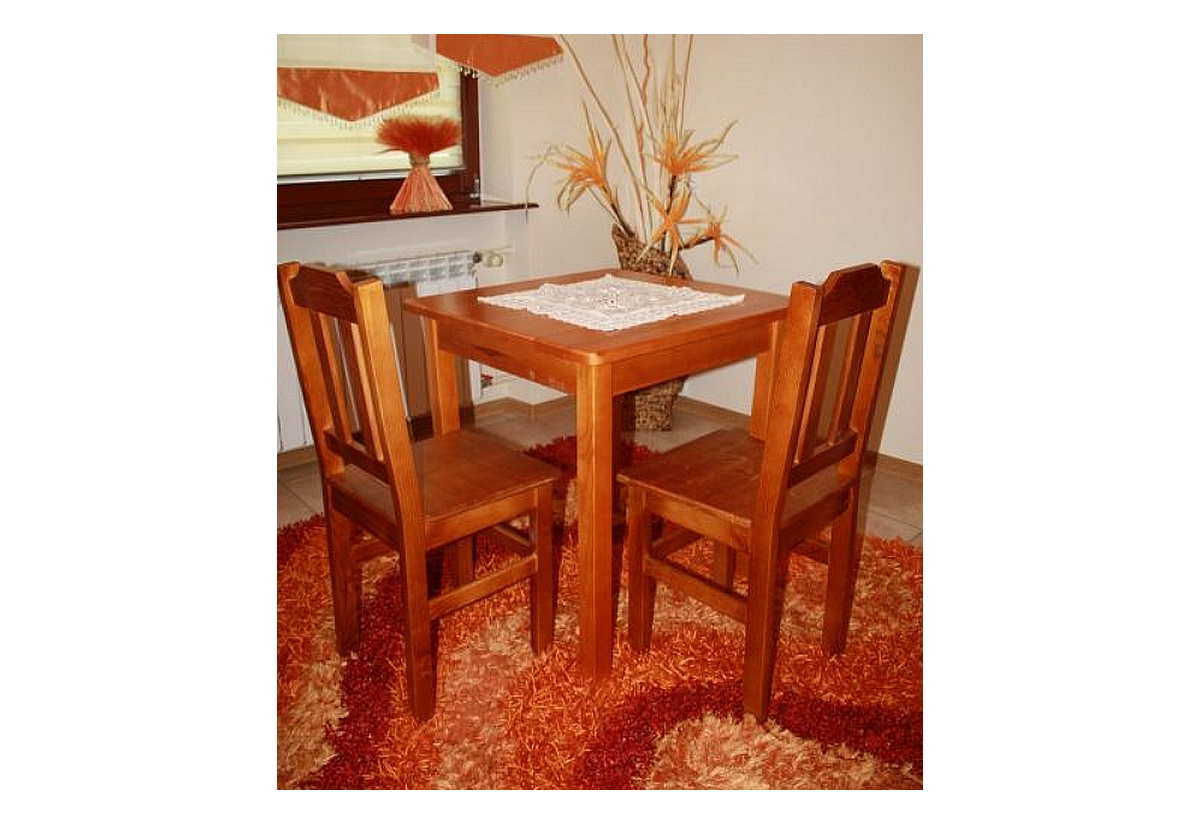 WOOD 1 tömörfa asztal, négyzetes, 70x70 cm, tölgy