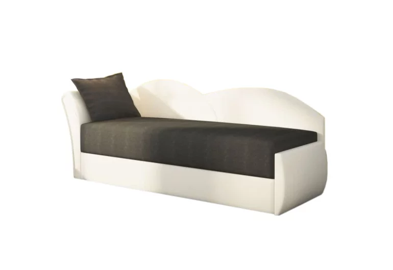 RICCARDO kinyitható kanapé, 200x80x75 cm, fekete + fehér, (alova 04/alova PDP) balos