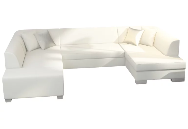 HAVANIS ágyazható U alakú ülőgarnitúra, 320x73x167/207 cm, soft 017 white, jobbos