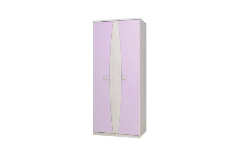 SPARTAN 2D szekrény, 193x80x50 cm, santana tölgy/lila