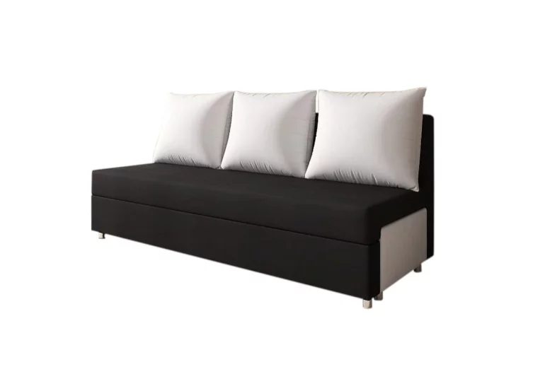 LISA kanapé, fekete/fehér (alova 04/PDP)