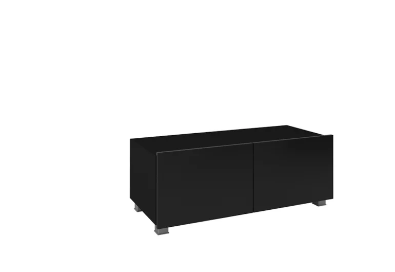BRINICA 100 TV asztal, fekete/magasfényű fekete