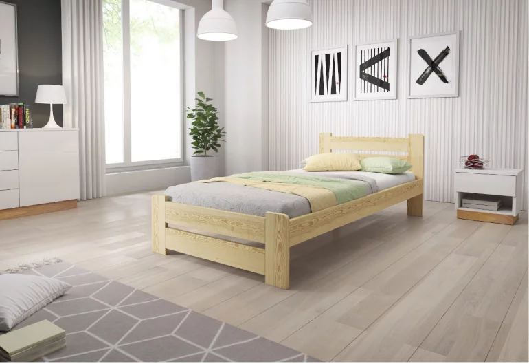 HEUREKA 2 tömörfa ágy + matrac + ágyrács AJÁNDÉK, 90x200 cm