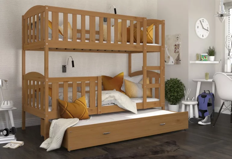 KUBA 3 emeletes ágy + matrac + rács