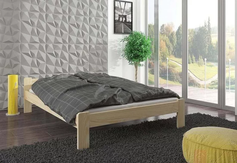 BABETKA tömörfa ágy + matrac + ágyrács 90x200 cm