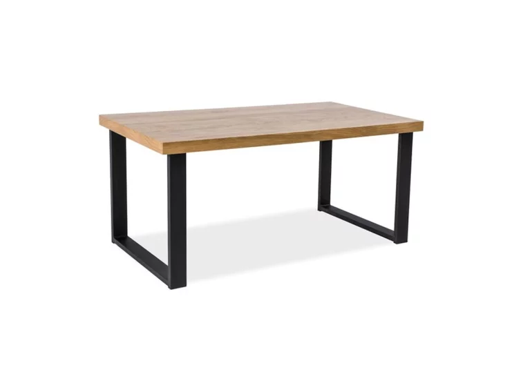 HUMBERTO étkező asztal, 120x78x80, tölgy/fekete