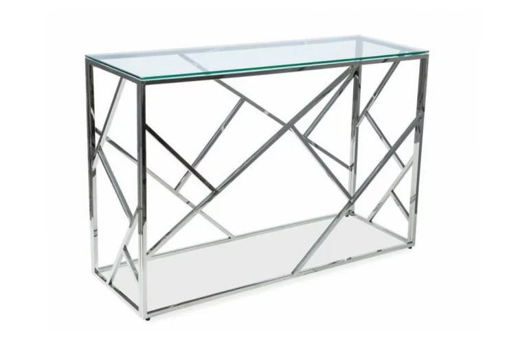 KAPPA 3 bár asztal, 78x40x120, üveg/króm