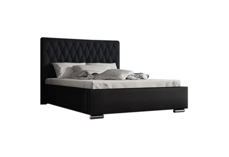 REBECA kárpitozott ágy+ágyrács+matrac, Siena01 gombbal/Dolaro08, 160x200