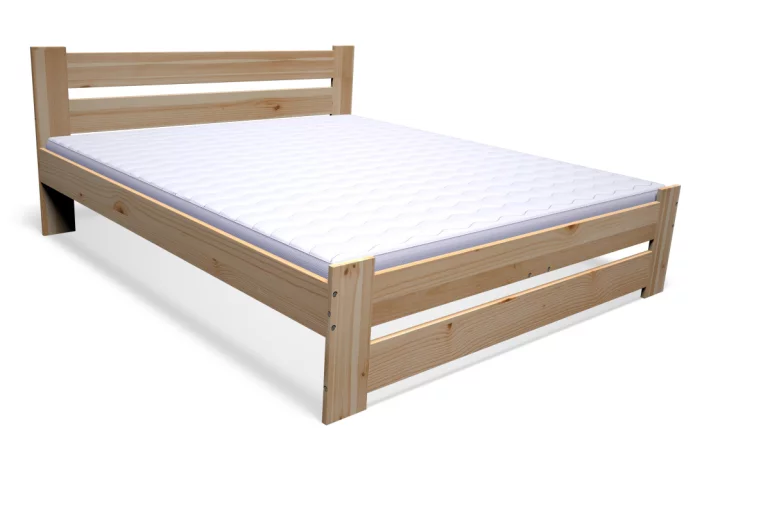STUDY tömörfa ágy + matrac +AJÁNDÉK ágyrács,  120x200 cm