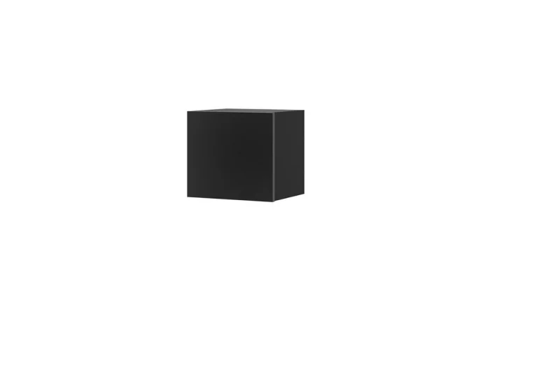 KWADRAT BRINICA faliszekrény, 34x34x32, fekete/magasfényű fekete