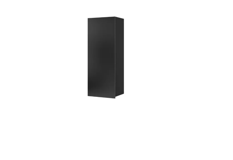 BRINICA WISZ PION falra szerelhető Szekrény, 45x117x32, fekete/magasfényű fekete