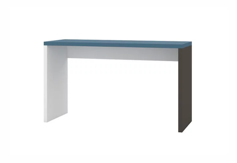 ASET YOUNG (03) íróasztal, 130x75x50, fehér/szürke/kék