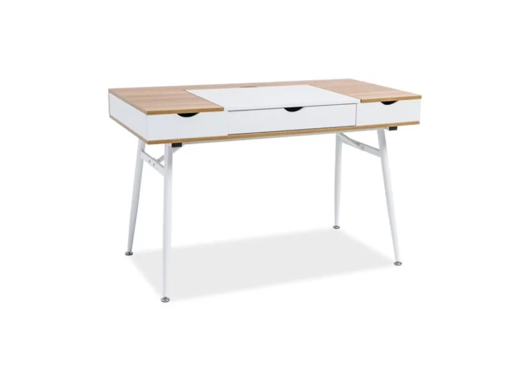 STALAS B-151 íróasztal, 120x76x60, sonoma/fehér