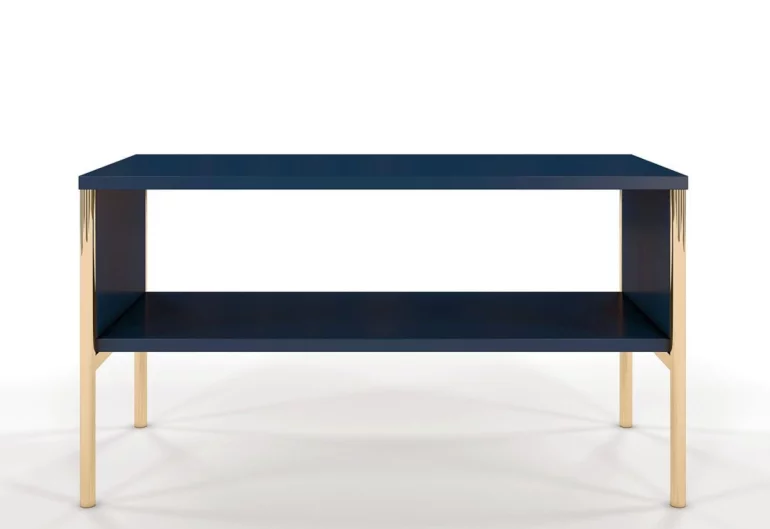 STEP dohányzóasztal, 80x44x37, kék/arany