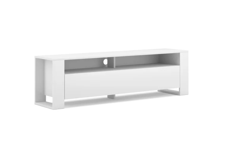 KOLY TV asztal, 140x40x32, fehér