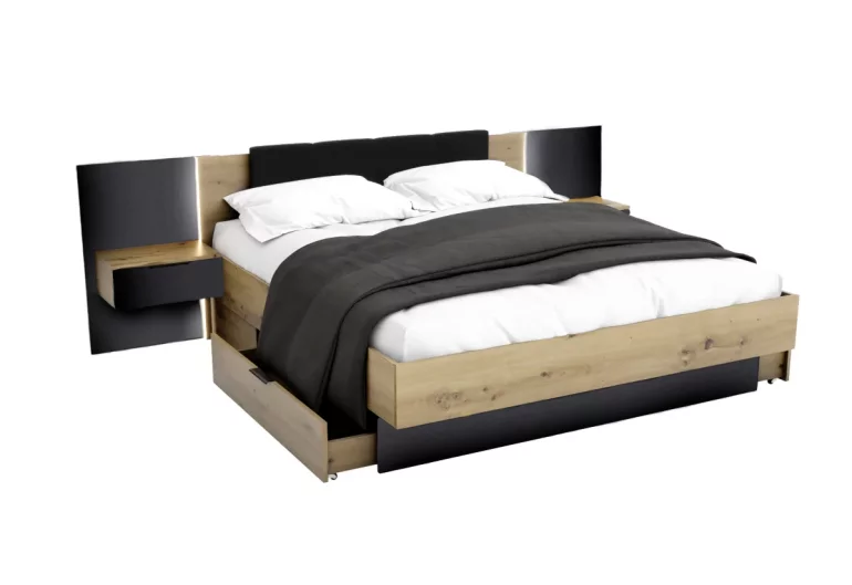 DOTA francia ágy + ágyrács és éjjeli szekrények